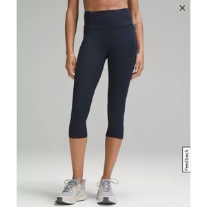 Fast and Free High-Rise Crop 19" True Navy